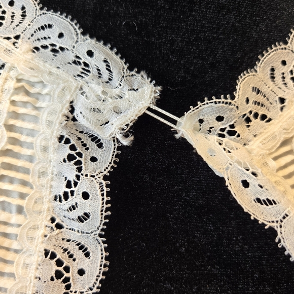 Vintage Barbizon Women's Silk Blend & Lace Negligee Nightgown Sheer Robe Small - Picture 4 of 16